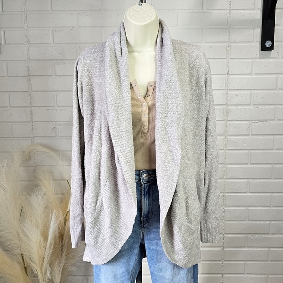 Barefoot Dreams CozyChic Lite Gray Cardigan size Xtra Small Small - Picture 1 of 10